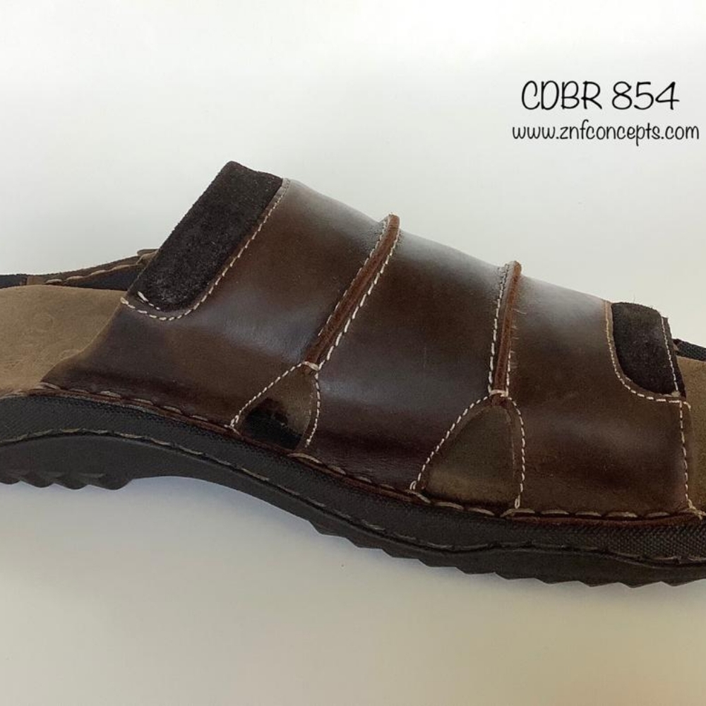 Genuine Leather Slides/ Sandals - Picture 2 of 6